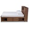 Baxton Studio Riko Transitional Walnut Wood Queen Size Platform Storage Bed 168-10722 - alternate 5